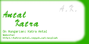 antal katra business card
